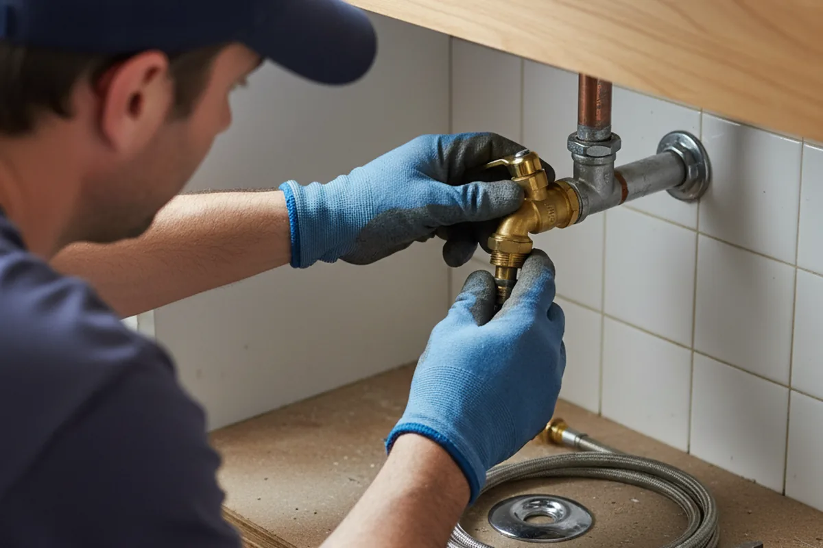 Shutoff valve and fitting work during Faucet and Fixture Repair in Niantic